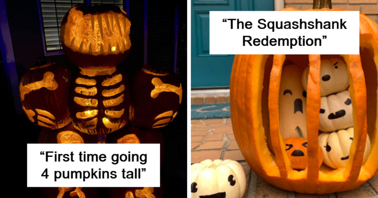 107 Times People Won The Pumpkin Carving And Decorating Game (New Pics)