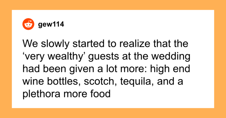 Guest Find Themselves Being Treated Differently At Wedding Because They Aren’t Wealthy